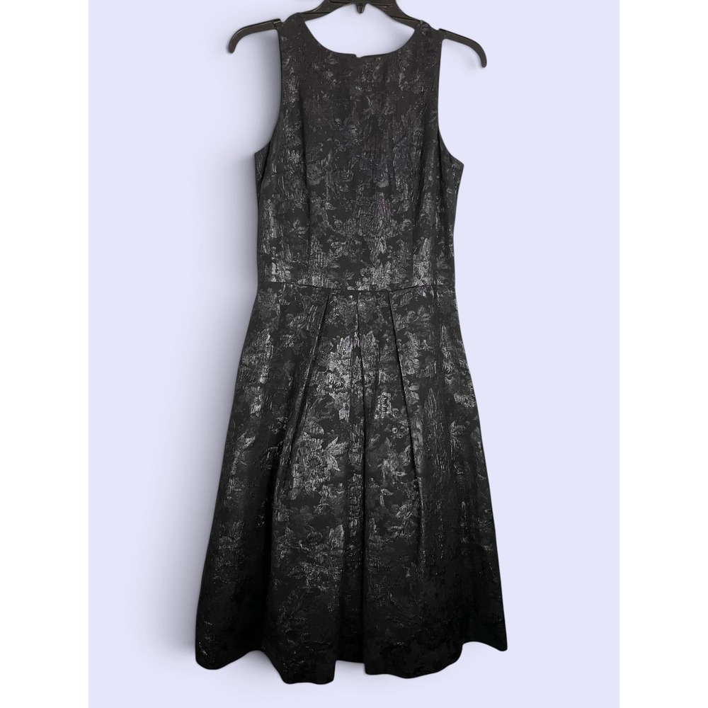 Ipekyol Black Floral Jacquard Pleated Gala Evening Dress Volume Underskirt US 8